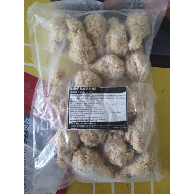 Cánh tỏi gà chiên giòn hãng CP Bịch 1kg gần 20 cái