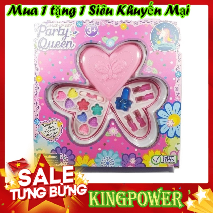 Đồ Chơi Trang Điểm Cho Bé Gái 1018BP KINGPOWER - Hình Trái Tim, Màu Hồng Nổi Bật, Chi Tiết Sử Dụng Thật, An Toàn Tuyệt Đối, Giúp Bé Tưởng Tượng Sáng Tạo Và Học Cách Chăm Sóc Bản Thân