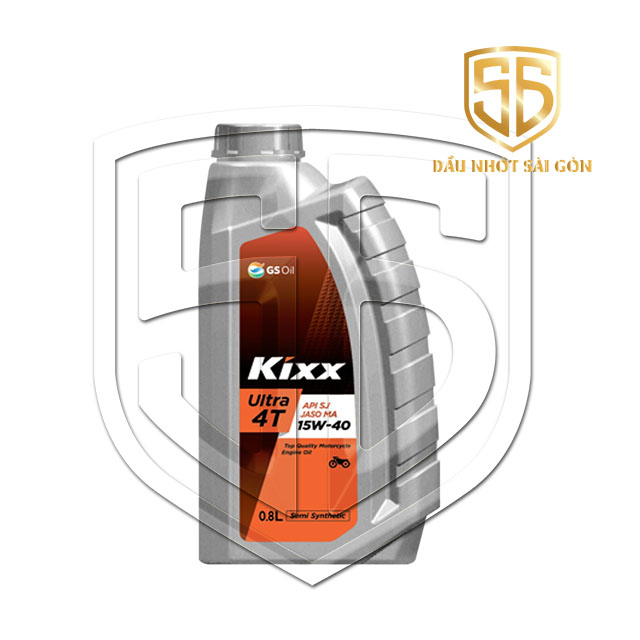 Nhớt Kixx Ultra 4T 15W40 dành cho xe số, côn tay - Nhập khẩu Hàn Quốc