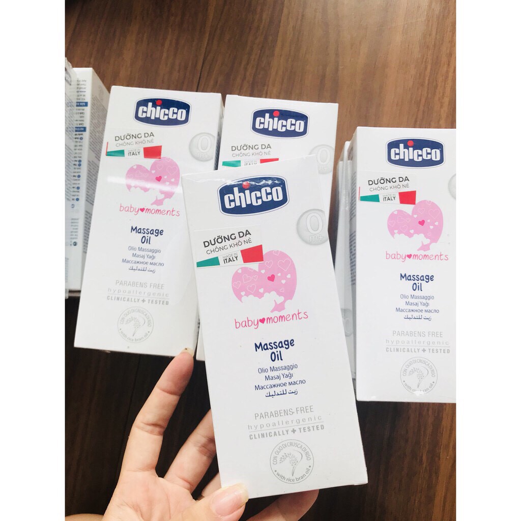 Dầu mát-xa chiết xuất cám gạo 0m+ chicco 200ml