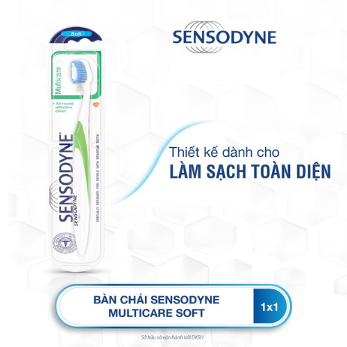 Bàn chải đánh răng Sensodyne Multicarre Soft - Thiết kế riêng dành cho răng ê buốt