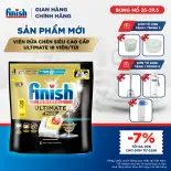 [Mới] Viên Rửa Chén Bát Finish Ultimate Plus 18 Viên