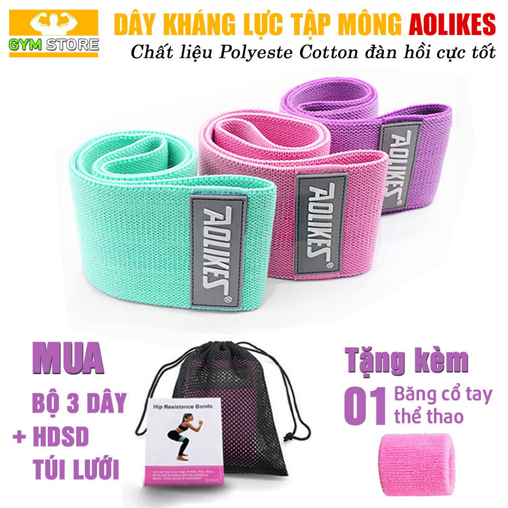Dây Kháng Tập Mông Dây MiniBand Tập Mông Aolikes