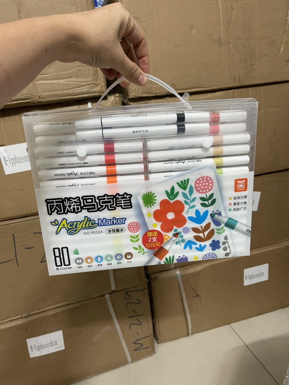 [KM] BỘ 80 Bút màu CAOCẤP Acrylic marker 12/24/36/48/60/80 vẽ được trên nhựa, đá, thủy tinh, kim loại, đa năng, có hỏa tốc