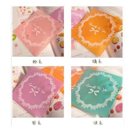 Set 10 túi kiếng đựng bánh cookie, quà tặng Especially For You cam nhạt, tím, xanh mint 7 x 7 cm