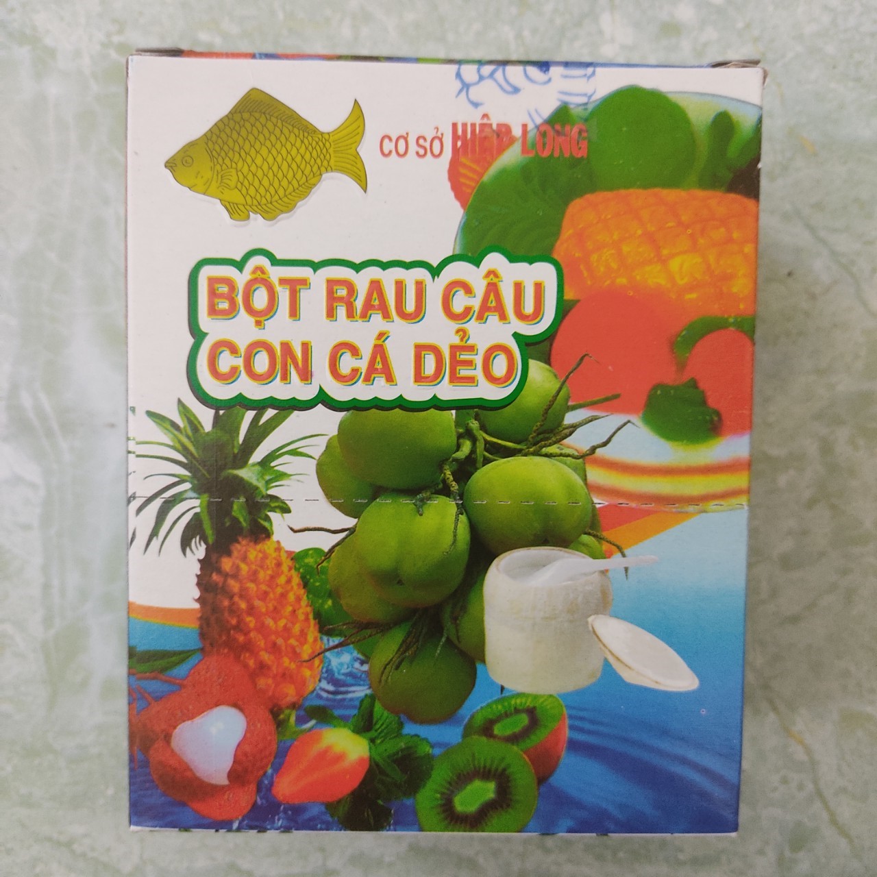 Bột rau câu con cá dẻo hiệp long hộp 12 gói