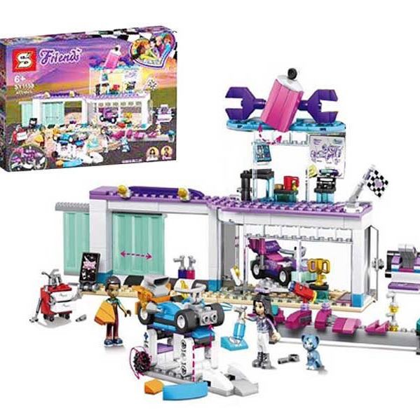 Bộ lắp ráp mô hình trạm sửa xe của emma