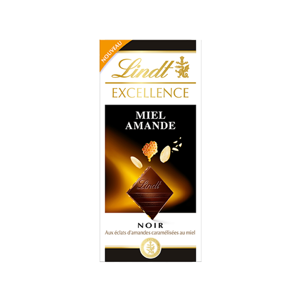 Socola đen hạnh nhân mật ong - Chocolate Lindt Excellence Noir Miel Amande (Honey Almond)