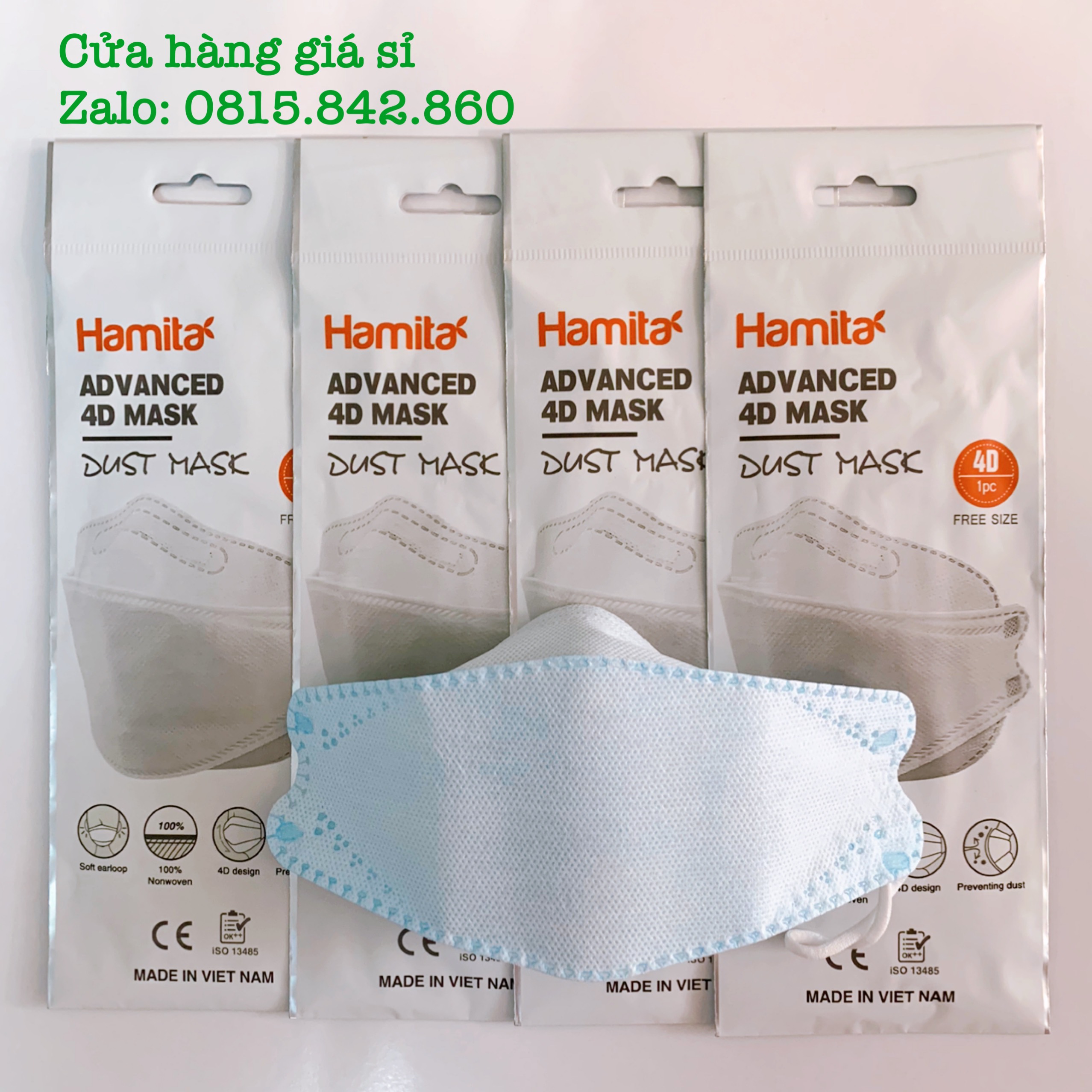 Khẩu trang cao cấp 4D Hamita - Có thể giặt để tái sử dụng