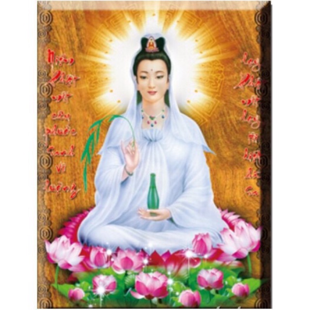 Tranh đính đá phật quan âm df292 55x75cm chưa đính