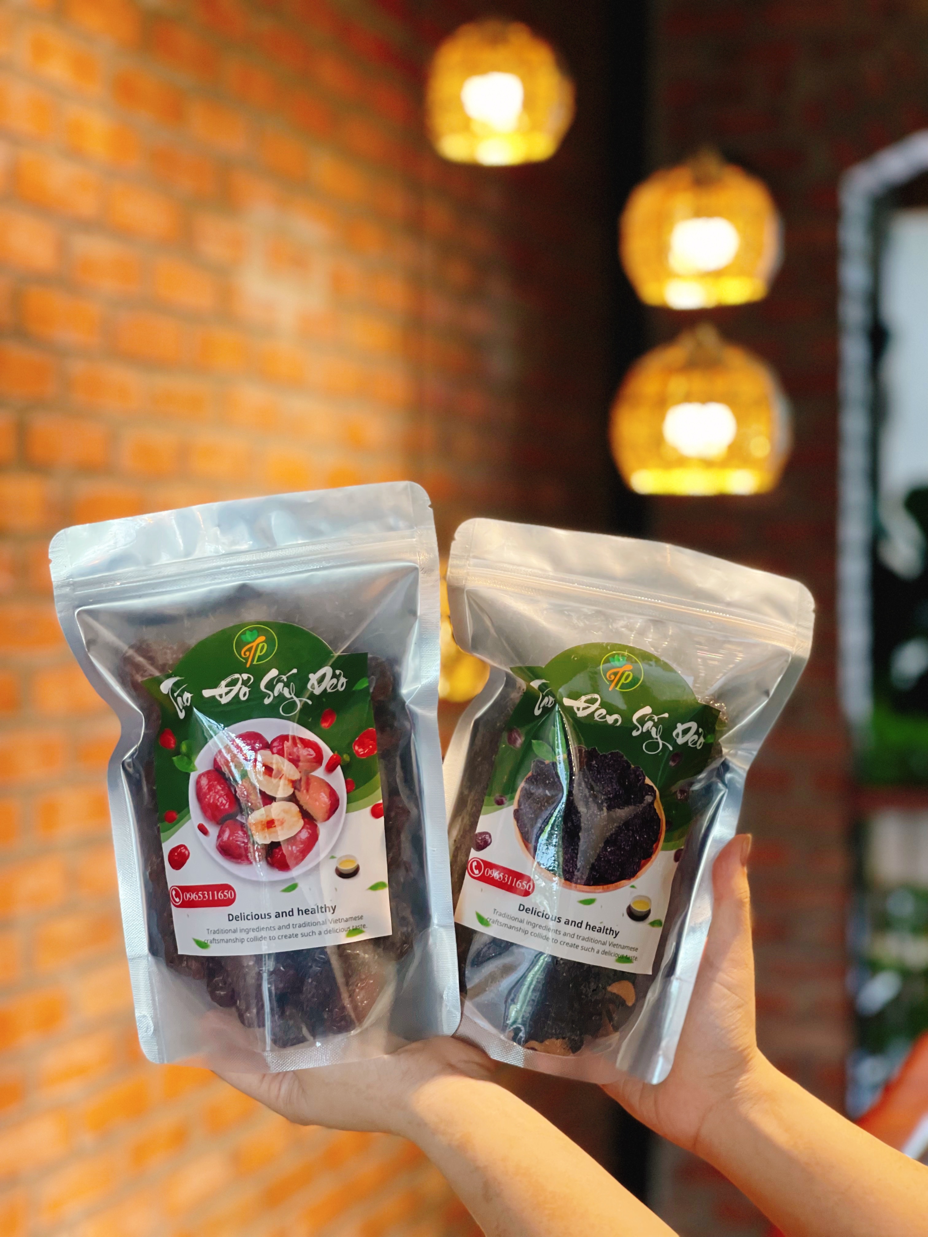 COMBO 500g táo tàu đen dẻo và 500g táo tàu đỏ dẻo, loại ngon chất lượng, ăn vặt trực tiếp phù hợp cho gia đình.