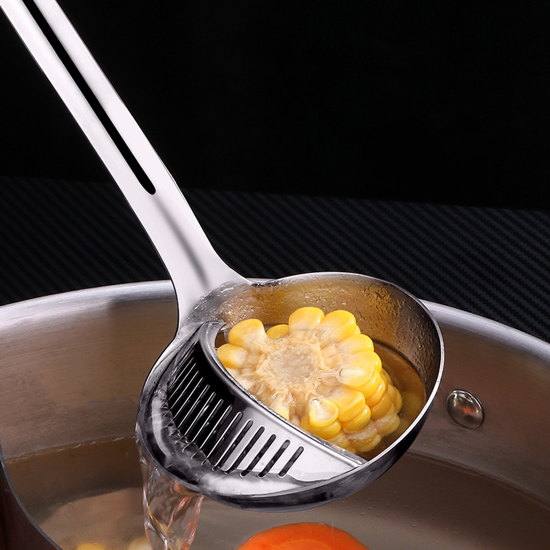 Vá múc canh có lưới 2 trong , vừa múc canh và vớt rau củ