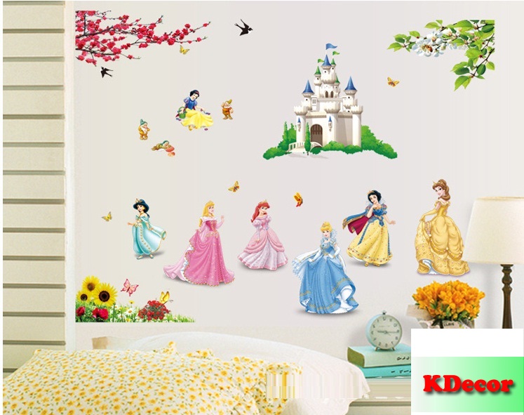Decal dán tường Bảy nàng công chúa