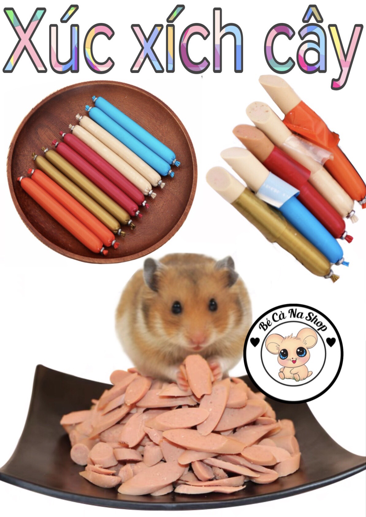 Combo 5 cây xúc xích cao cấp ,thức ăn dinh dưỡng cho hamster thỏ bọ sóc chinchilla ... (bé cà na )