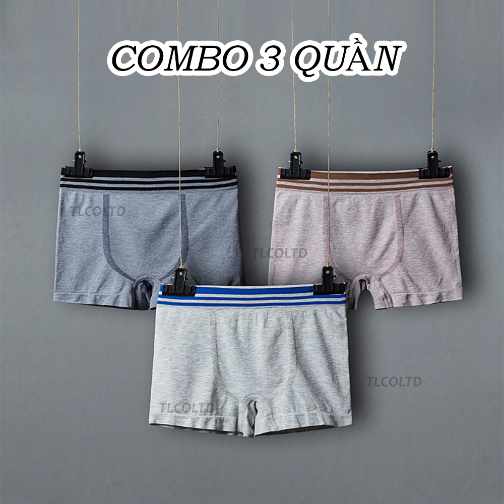 Combo 3 quần lót nam boxer dệt kim