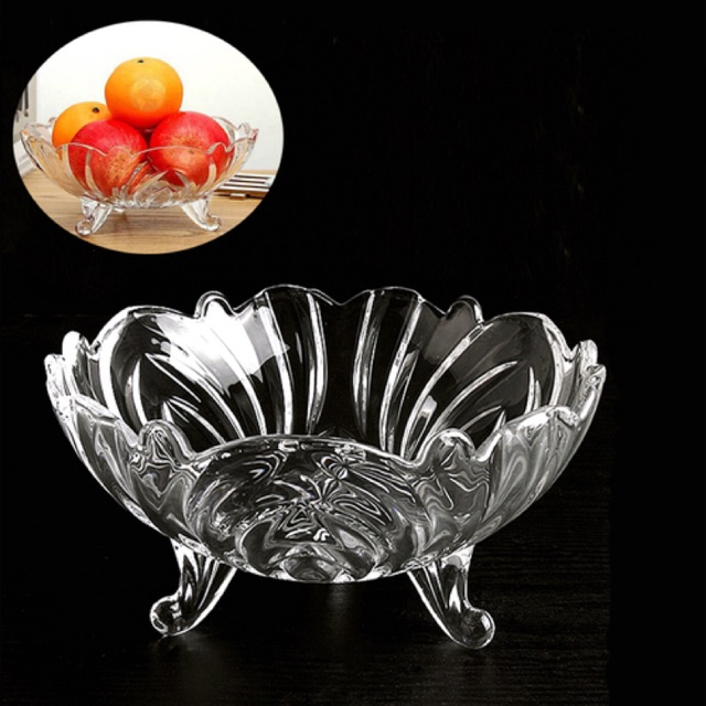 Bát thủy tinh 3 chân sang trọng 23cm