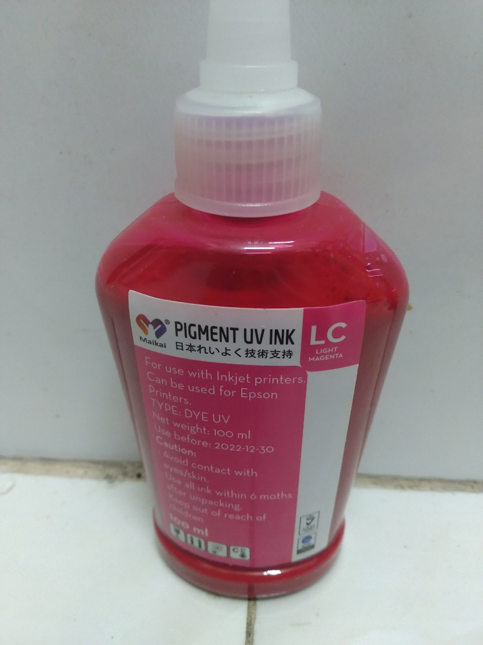 Mực dầu chai màu đỏ loại 100ml-m