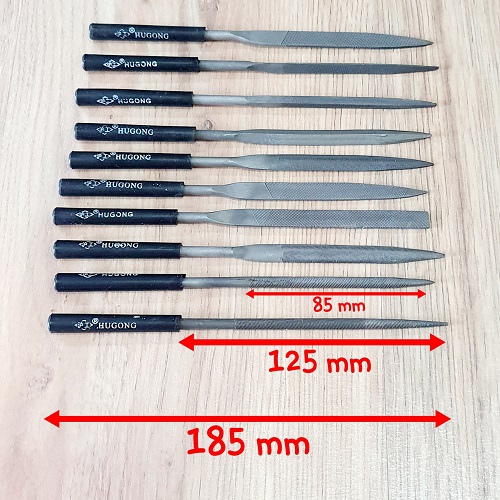 Bộ Dũa Mài Hợp Kim 10 Chi Tiết 185mmx5mm Đa Dụng