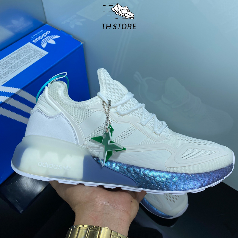 Giày thể thao adidas zx2k boost xanh phối trắng v2.0 -giày th