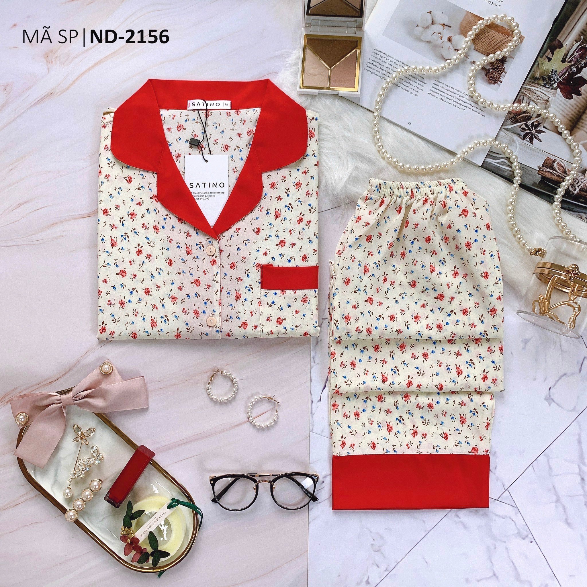 Pijama tnqd - flora red