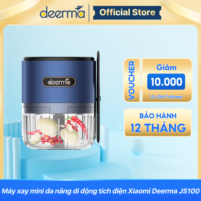 Máy xay hành tỏi ớt đa năng di động tích điện Deerma JS100
