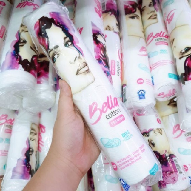 Combo 10 gói bông tẩy trang bella 120 miếng mẫu mới