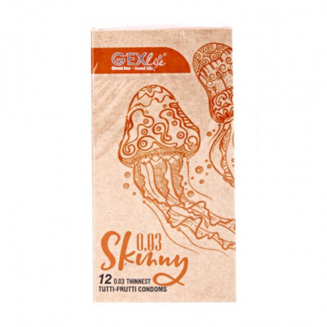 Bao cao su G'EXlife Skinny siêu mỏng 0.03 - hộp 12chiếc