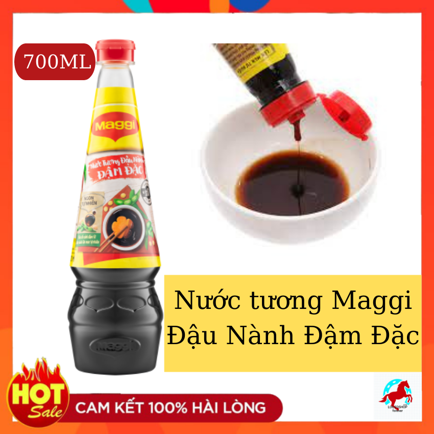 Nước tương Maggi đậu nành đậm đặc (700ml/chai)- LOILEOSHOP BC31- Hương thơm từ đậu nành lên men tự nhiên hòa quyện với tỏi ớt đem lại vị cay nồng tuyệt hảo