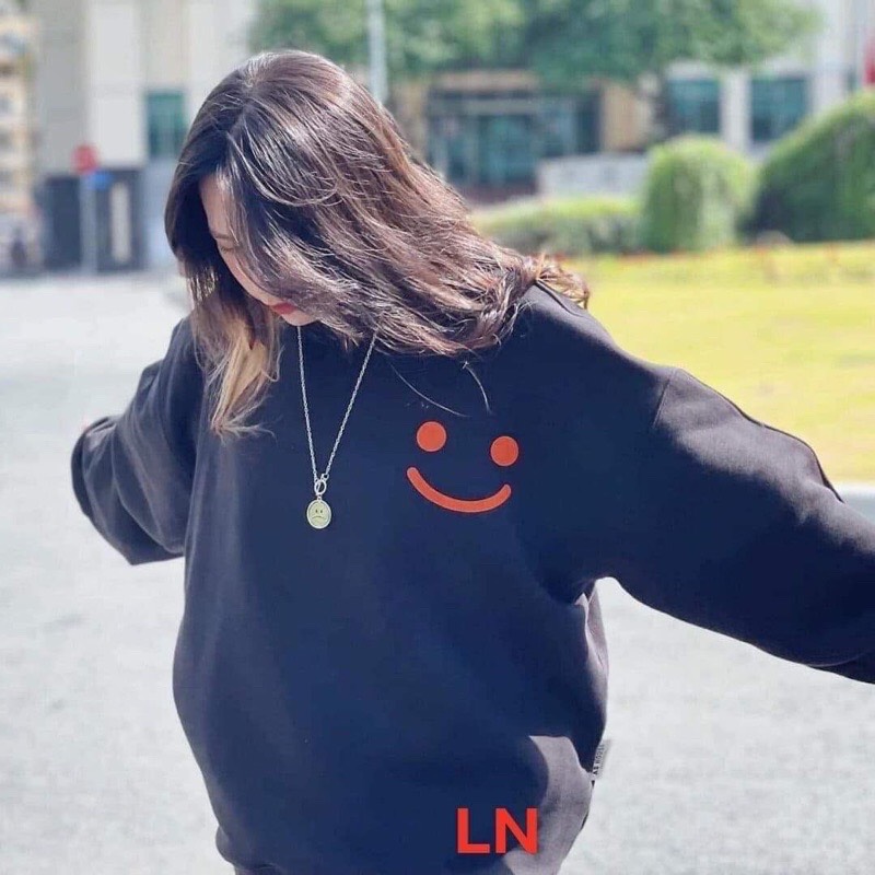 Áo nỉ bo mặt cười đỏ ln11