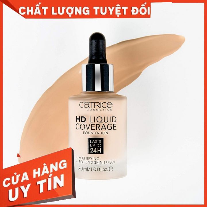 (ITEM HOT)Kem Nền Catrice HD Liquid Coverage Foundation 30ml -  020 Rose Beige. - Em ấy sẵn sàng chiều lòng cả những cô nàng da dầu/hỗn hợp thiên dầu khó tính nhất luôn đấy!