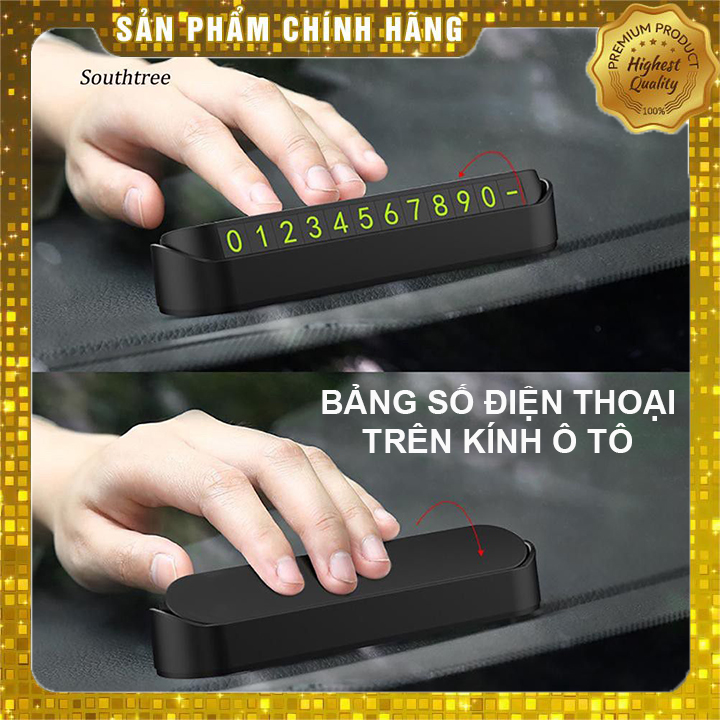 Bảng ghi số điện thoại thẻ đỗ xe hiển thị số điện thoại gắn xe hơi