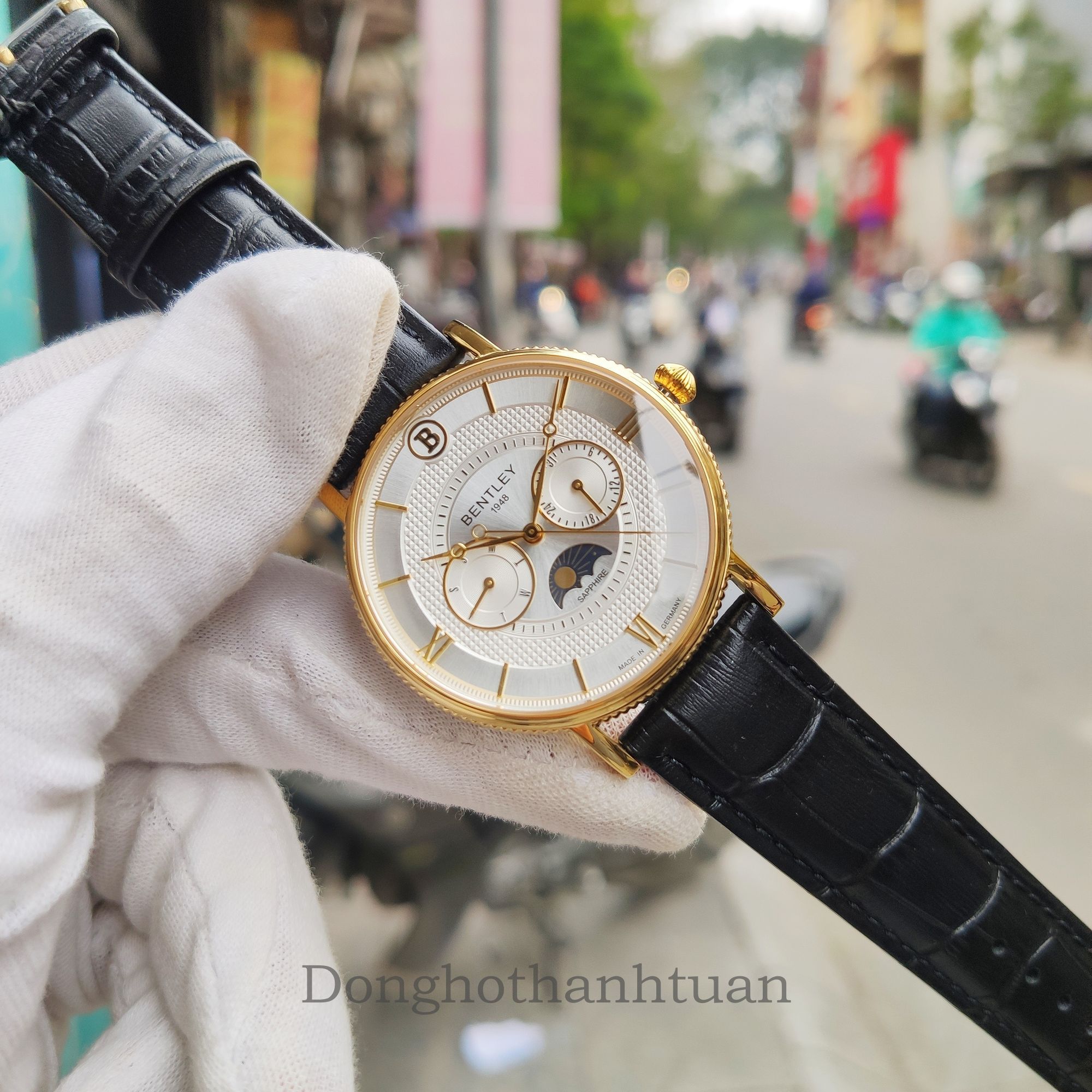 Đồng hồ nam Bentley Moonphase BL1865-30MKWB