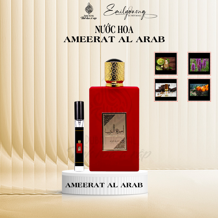 Nước Hoa Dubai Ameerat al Arab dành cho nữ mùi hương gợi cảm quyến rũ nước hoa 100ml nước hoa nữ chiết 10ml