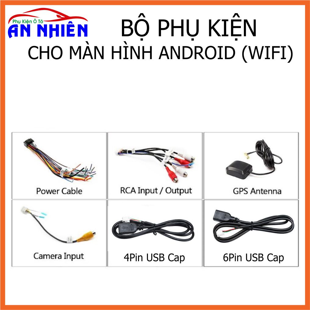 Cáp cắm sim 4g, rắc cắm sim 4g, ăng ten gps, giắc rca và các phụ kiện cho màn hình android