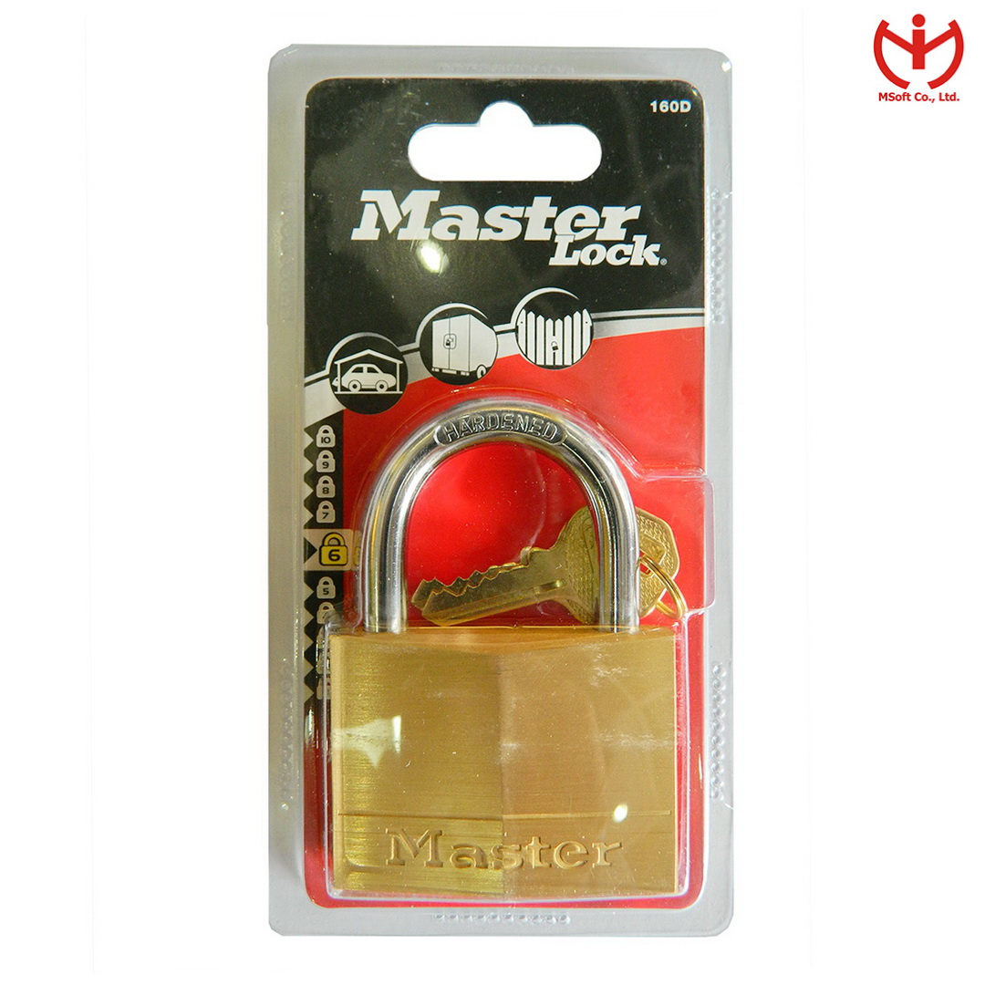 Ổ Khóa Master Lock 160 EURD Thân Đồng Rộng 60mm 2 Chìa Răng Cưa - MSOFT