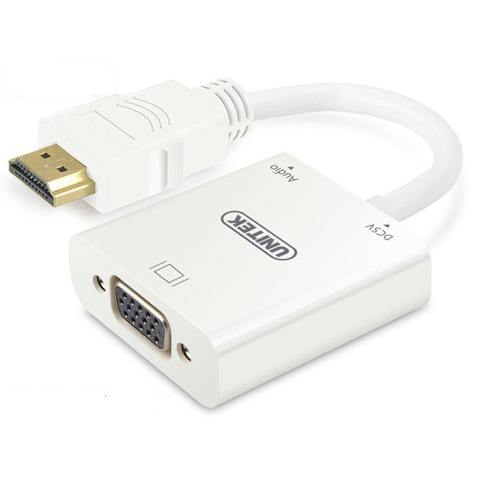 Cáp chuyển hdmi to vga + audio unitek y-6333wh