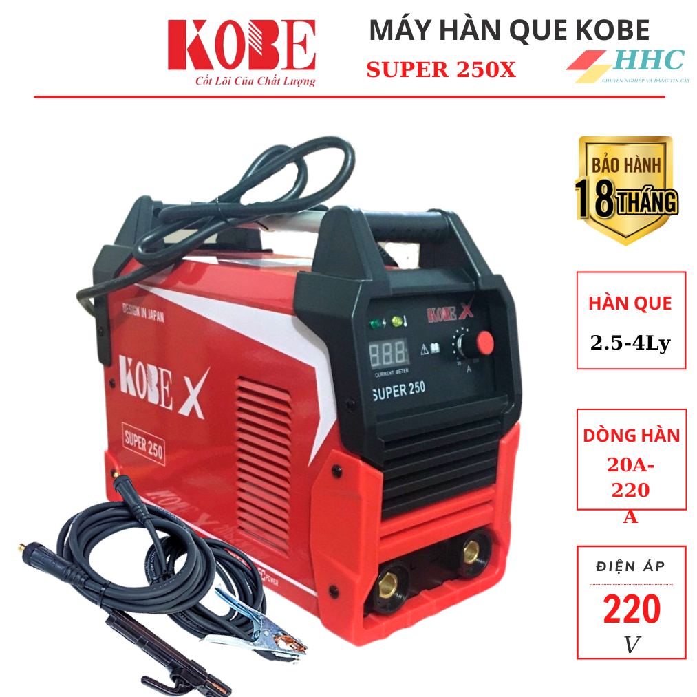 Máy hàn que 2.5li - 4li kobe x super 250 cho thợ hàn chuyên nghiệp