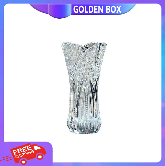 Hcm lọ hoa bình bông thuỷ tinh trắng trong cao 20cm 25 cm họa tiết ngẫu nhiên