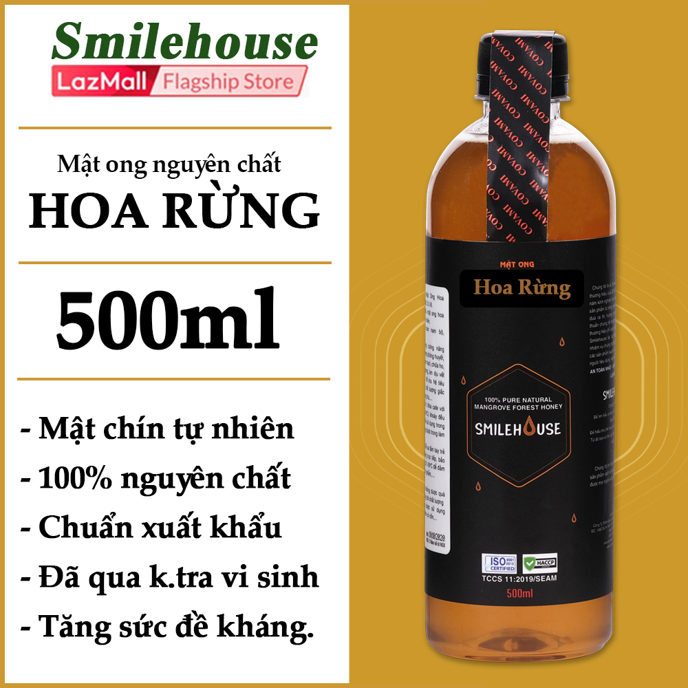 Mật ong nguyên chất hoa rừng Smilehouse 500ml, nguyên chất, an toàn, cam kết đúng chất lượng, chăm sóc da, chăm sóc sức khỏe, siêu tiết kiệm.
