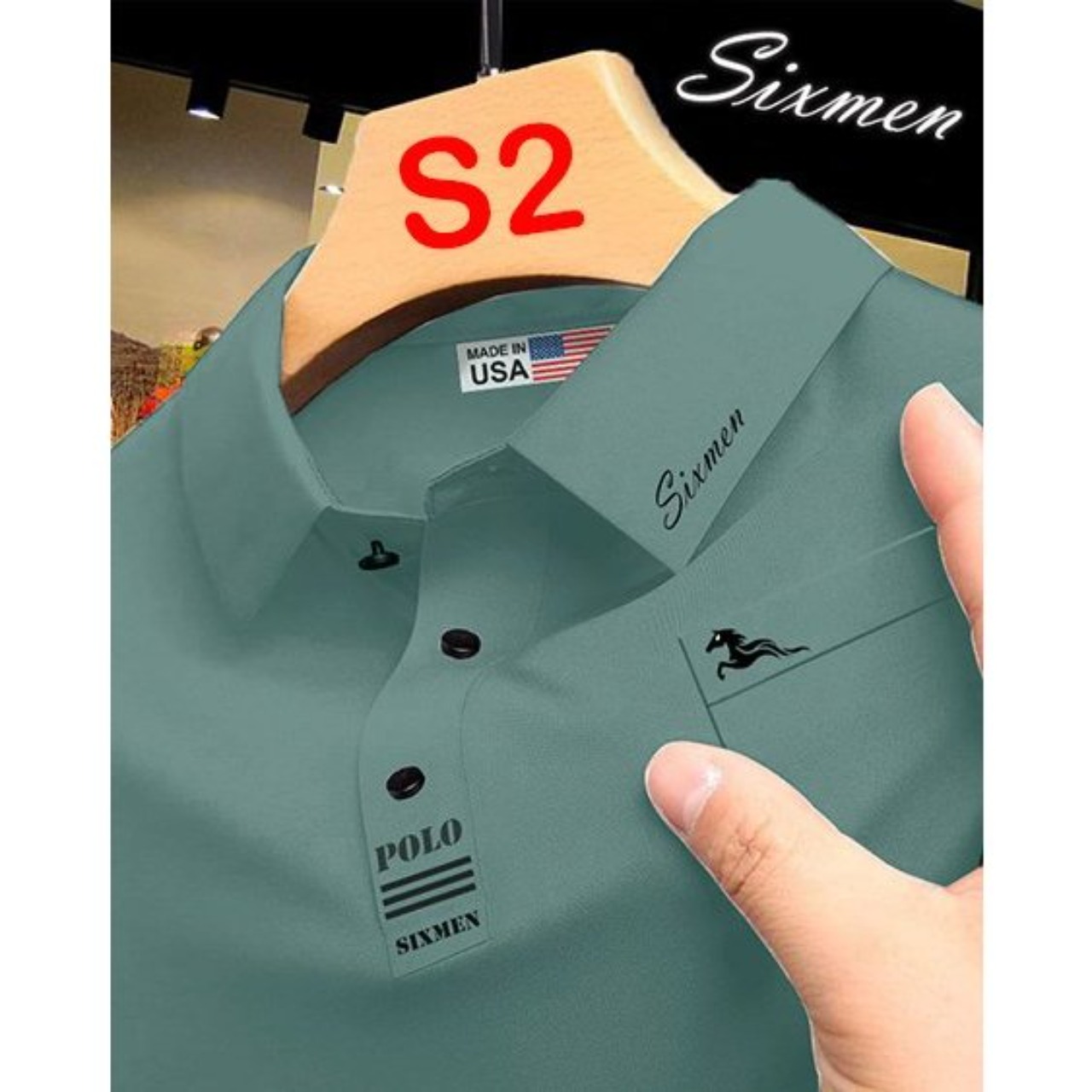 [GIẢM GIÁ 40%] Áo POLO SIXMEN thiết kế vải cotton cá sấu cao cấp ngắn tay cực sang 2024 [TN11]