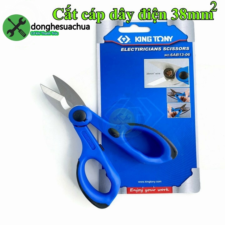 Kéo thợ điện kingtony 6ab13-06 cắt cáp dây điện 38mm2