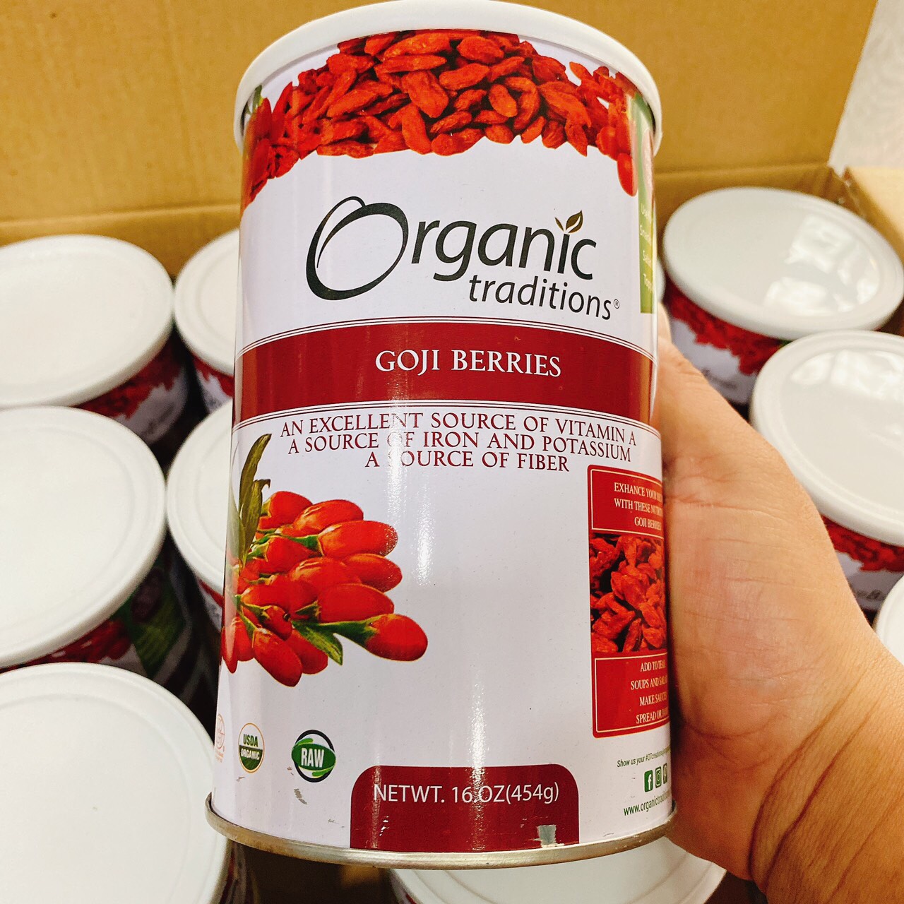 Hạt kỷ tử sấy khô oganic traditions mỹ 454gr
