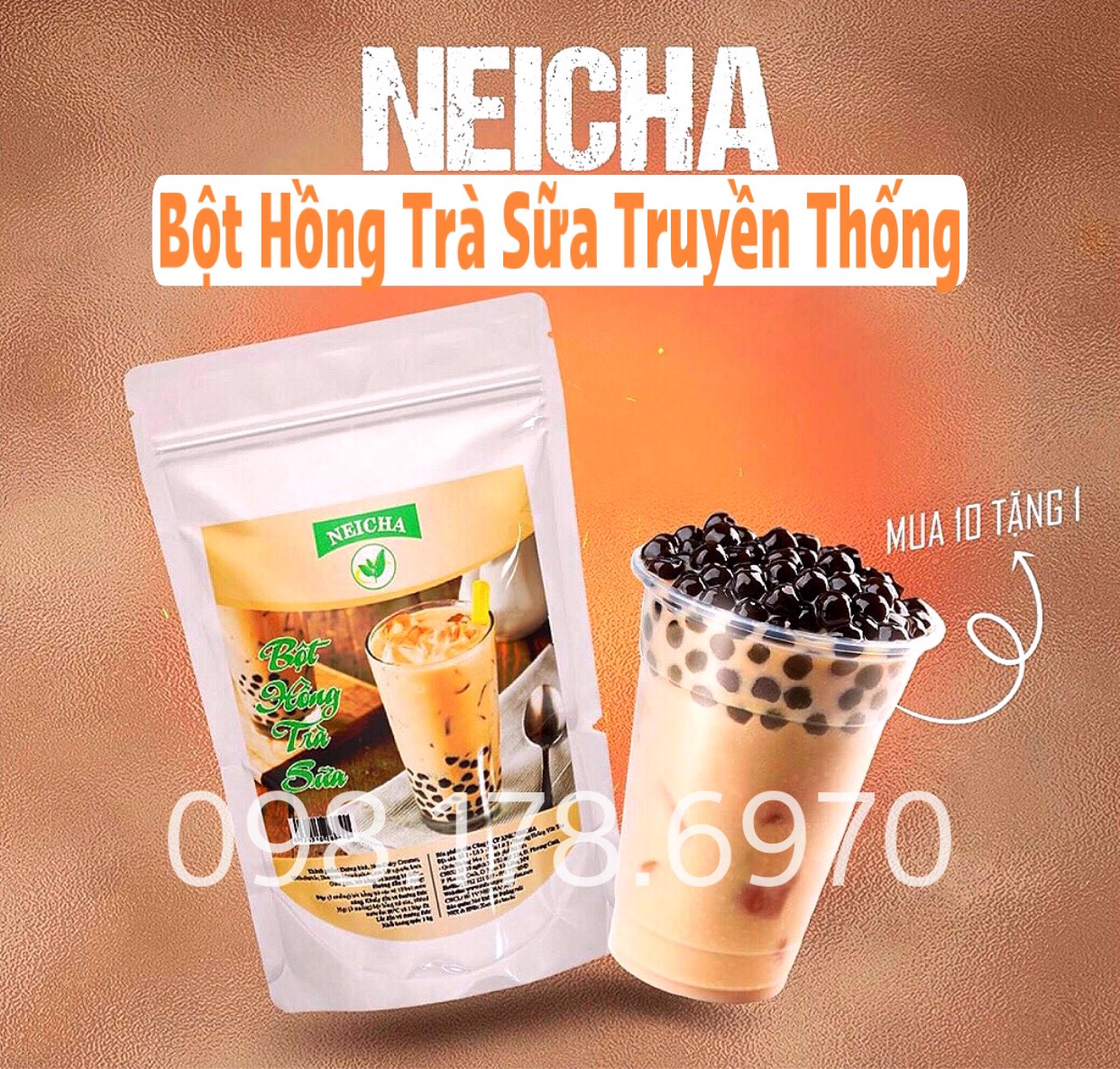 (Gói 1kg/Siêu tiết kiệm)Hồng Trà Sữa Neicha Vị Truyền Thống. PHA SẴN TIỆN LỢI thơm ngon, đúng vị.