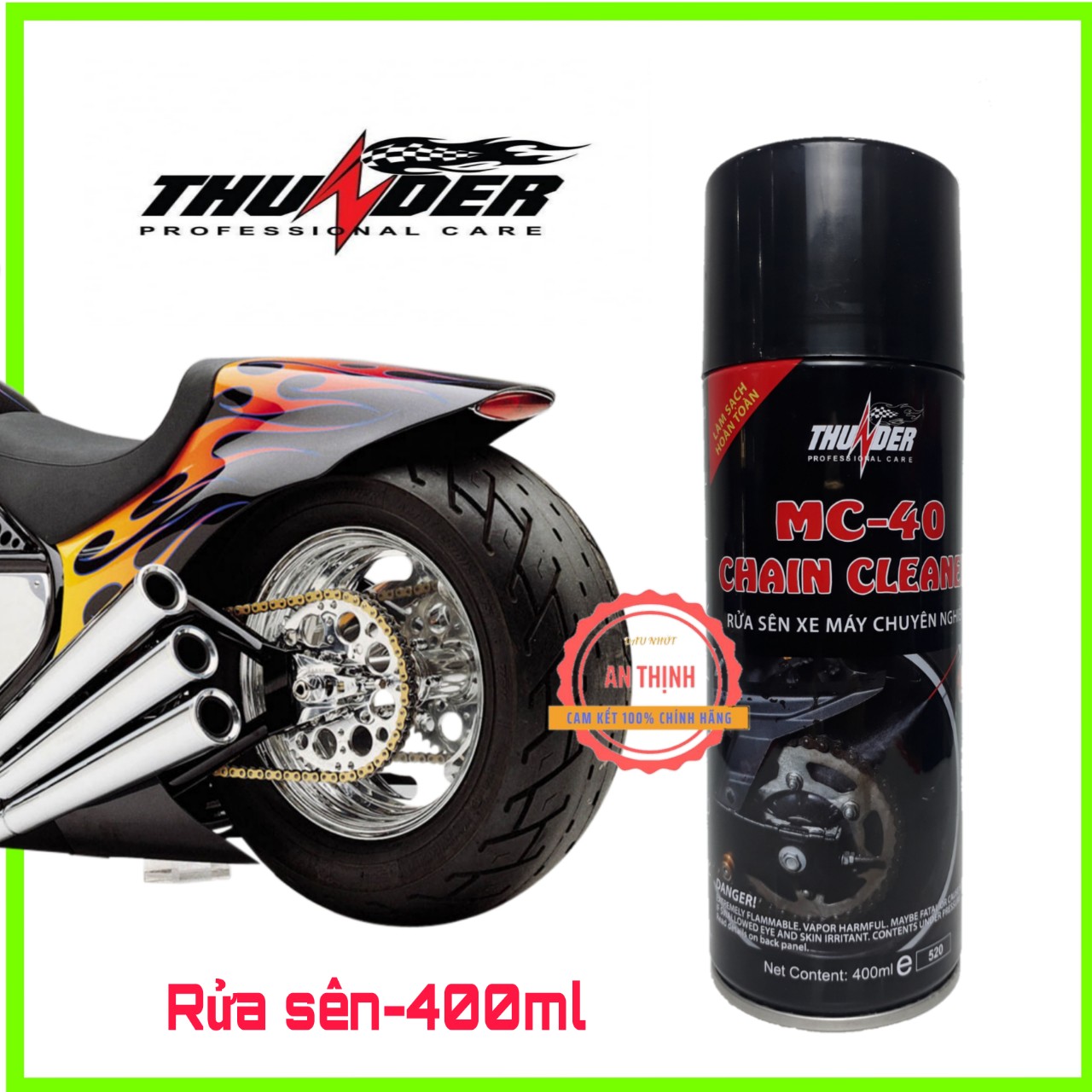 Rửa sên- vệ sinh sên thunder-chain cleaner-mc-40 400ml