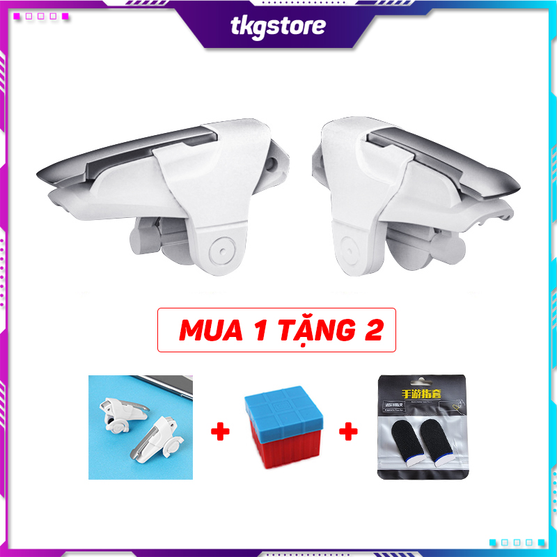 Nút bắn PUBG Free Fire White Shark - Nút bấm chơi PUBG 4 ngón
