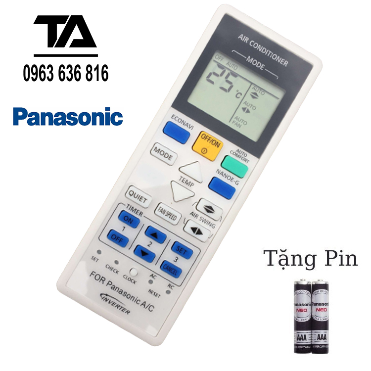 Remote máy lạnh panasonic. ✔ điều khiển điều hòa panasonic. inverter - tốt