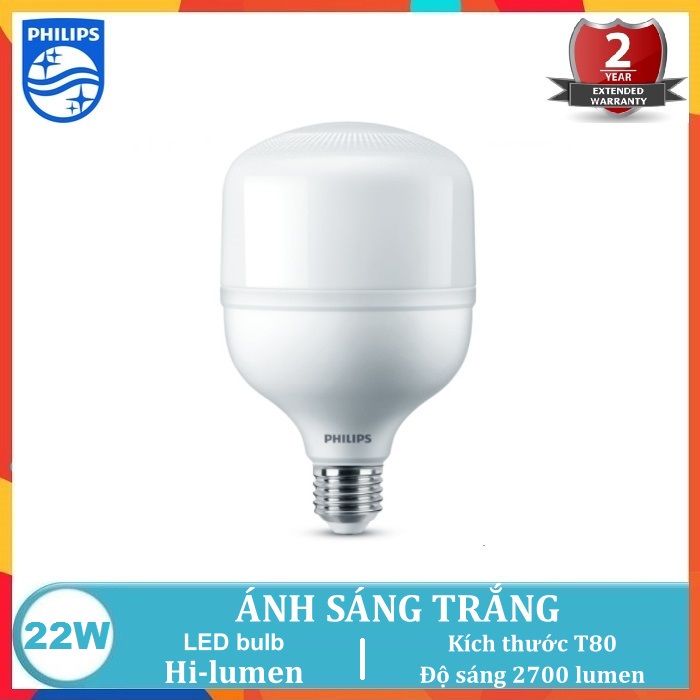 Bóng đèn led trụ 22w philips hi-lumen tforce core gen3
