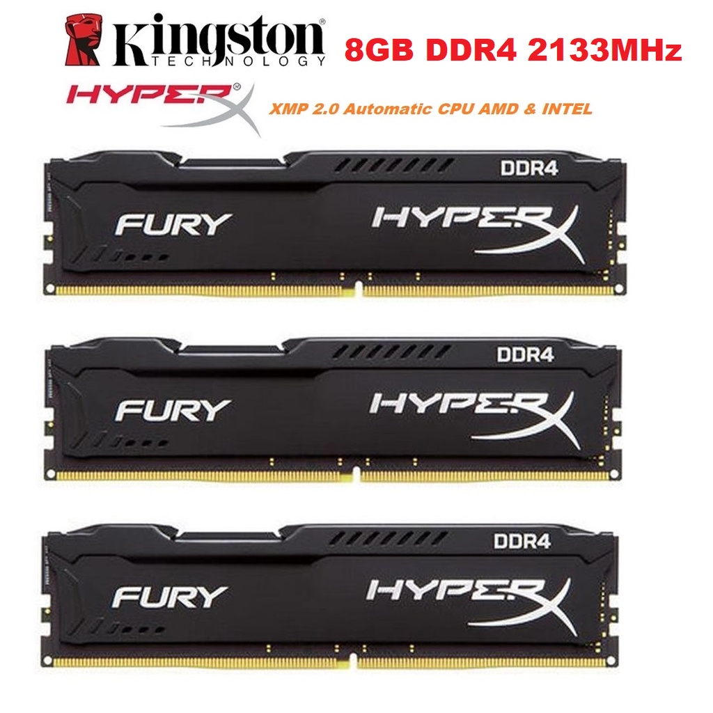 Ram kingston hyperx fury 8gb ddr4 2133mhz mới bảo hành 36 tháng 1 đổi 1