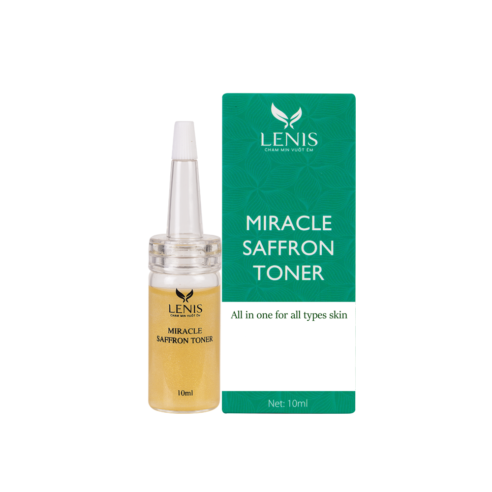 Nước Hoa Hồng Dưỡng Trắng Miracle Safron Toner 24k Gold 10 ml
