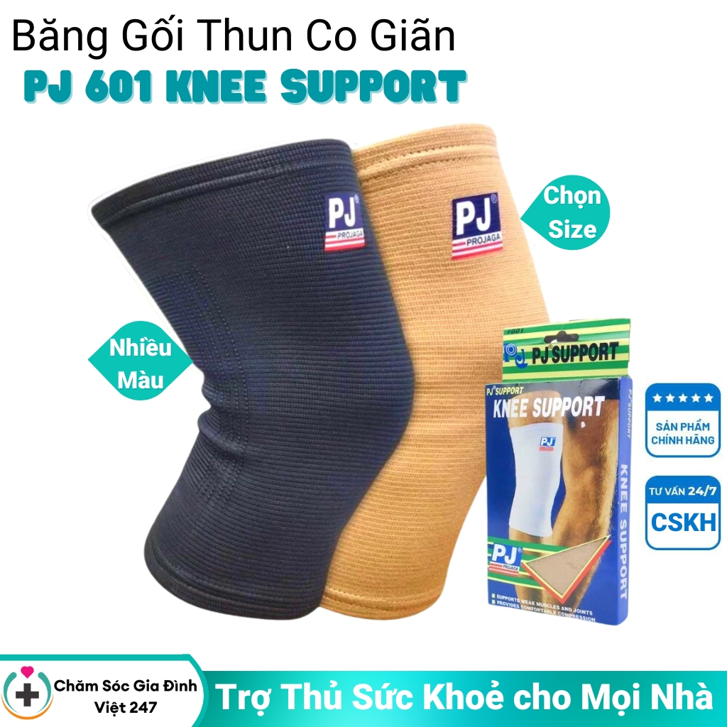  Băng quấn bó gối thun 2 chiều PJ 601 đa năng mền mại đàn hồi cao cấp bảo vệ trợ lực khớp chân đầu gối giảm chấn thương chơi thể thao nam nữ chạy bộ dài đá bóng chuyền thủ môn tập gym vận động mạnh tiện lợi dễ dàng sử dụng-Chăm Sóc Gia Đình Việt 247 